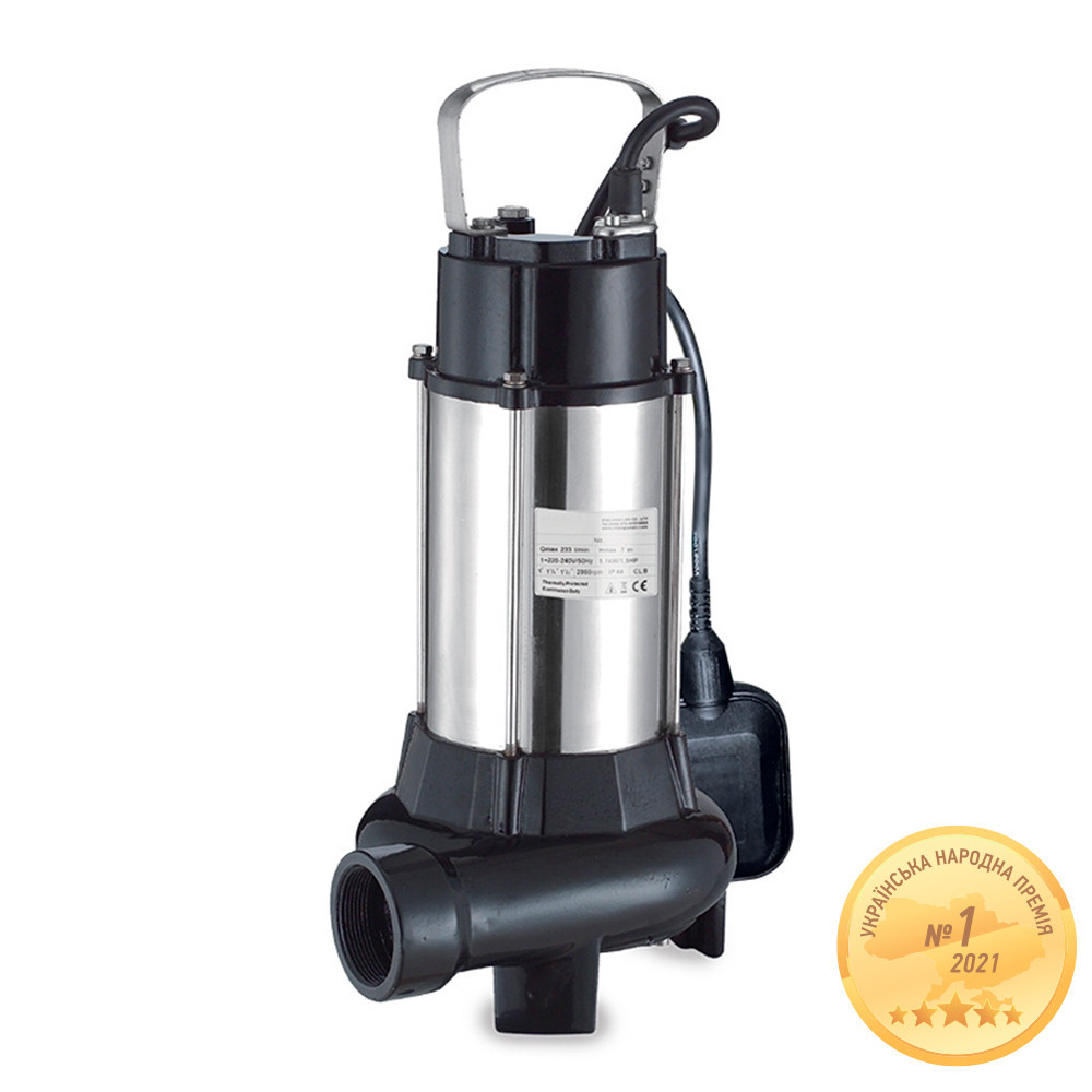 Насос канализационный 1.1кВт Hmax 7м Qmax 270л/мин (с ножом) AQUATICA (773331) Ровно - изображение 1