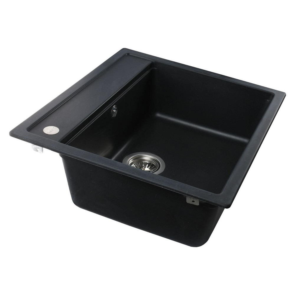 Гранітна мийка Globus Lux VOLTA чорний 570х510мм-А0002 (000002997) Київ - фото 3