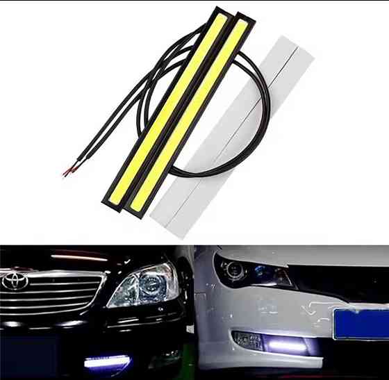 Светодиодная автомобильная led лента противотуманные ходовые огни COB 12v 17 см белый Киев