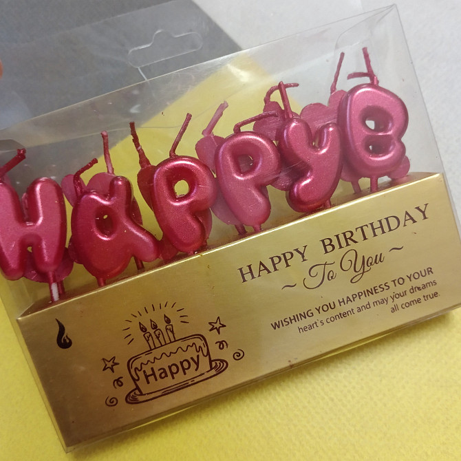 Свічка для торта літери happy birthday Київ - фото 1