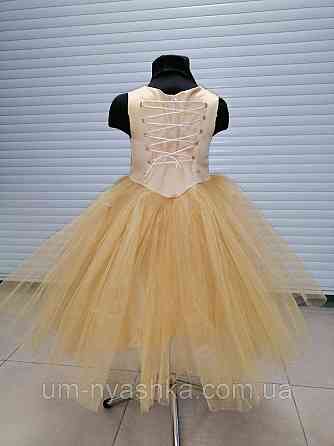 Золоте нарядне плаття на дівчинку Дитячі нарядні сукні з блискітками Кривий Ріг