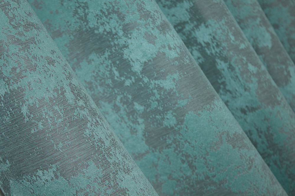 Комплект штор коротких VR-Textil Жаккард Sultan YL № 1292ш Бирюзовый 130х170 см 2 шт (35-0074) Киев - изображение 7