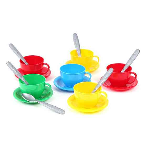 Ігровий набір "Чайний сервіз" 0083TXK чашки, тарілки та ложки для 6 осіб Вінниця