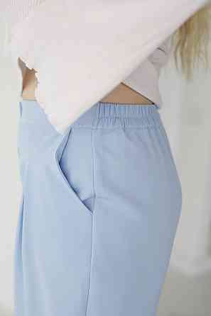 Жіночі широкі штани джогери "Flavio" Норма та батал Блакитний, 42-44 Київ