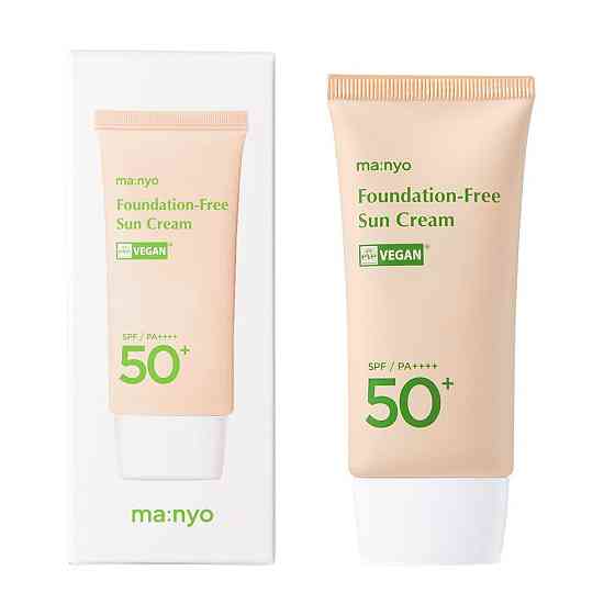 Солнцезащитный крем с тонирующим эффектом лица Foundation Free Sun Cream SPF/PA++++ 50+ Manyo 50 мл Винница