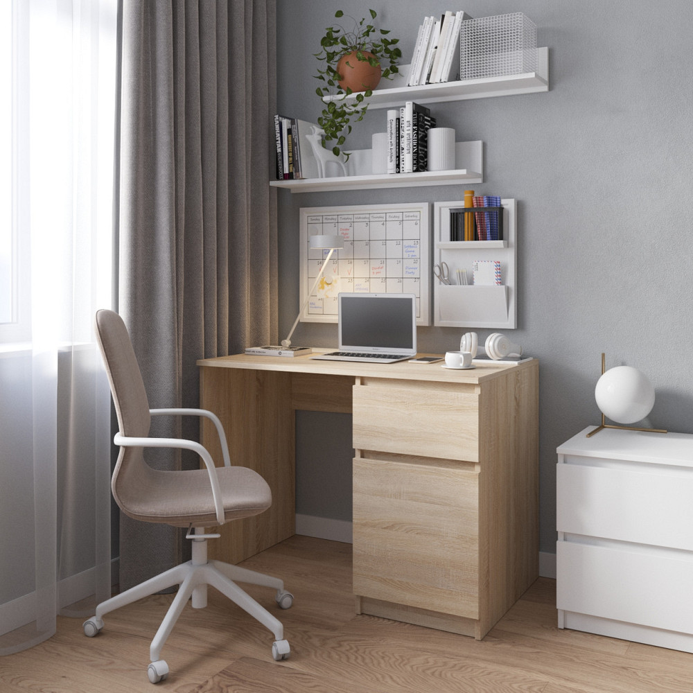 Комп’ютерний стіл VAYS R-18, письмовий з тумбою праворуч, без ручок, ЛДСП, 100×60×75 см - для дому та офісу Львів - фото 7