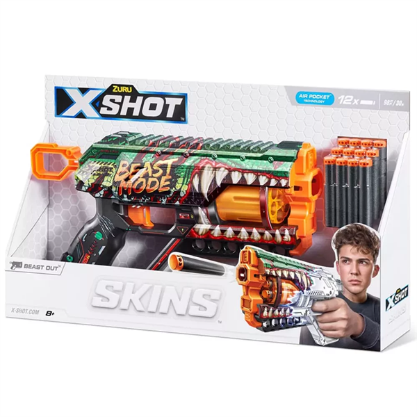 Швидкострільний бластер X-Shot Skins Griefer Beast Out 12 патронів (36561A) Харків - фото 10