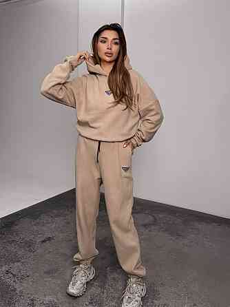 Женский теплый костюм, из флис полара L-XL, Бежевый Одесса