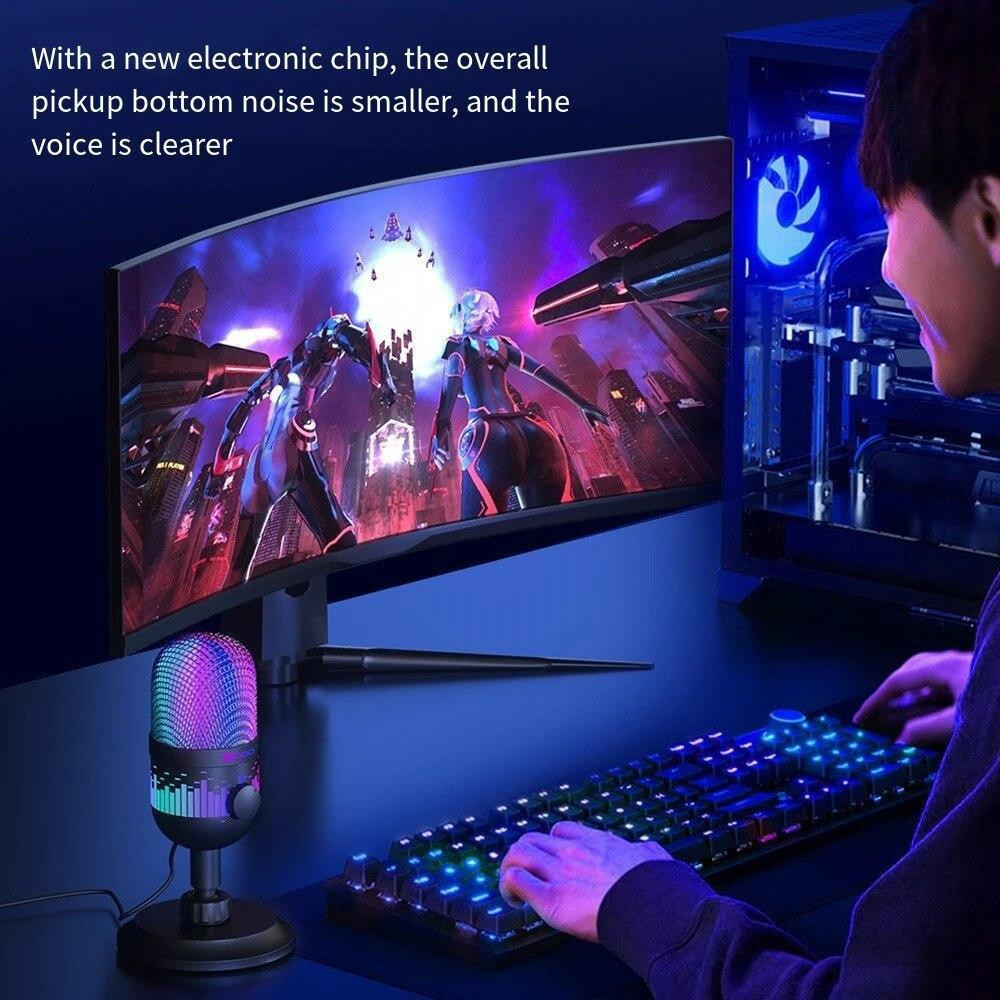 RGB-мікрофон для ігор та запису AK-1i настільний Київ - фото 5