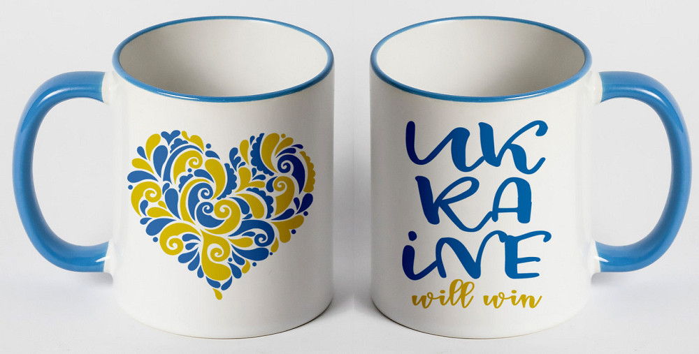 Оригинальный подарок  чашка с принтом  "Ukraine will win" Одеса - фото 1