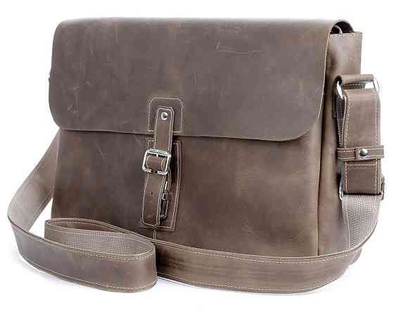 Сумка SHVIGEL 00980 з натуральної винтажной шкіри Коричнева Київ