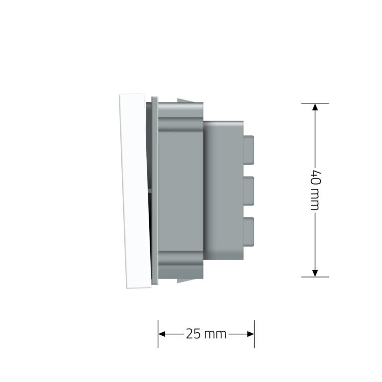 LIVOLO 2-клавішний кнопковий вимикач без фіксації (дзвінковий / імпульсний) LIVOLO, білий, моду Коломия - фото 7
