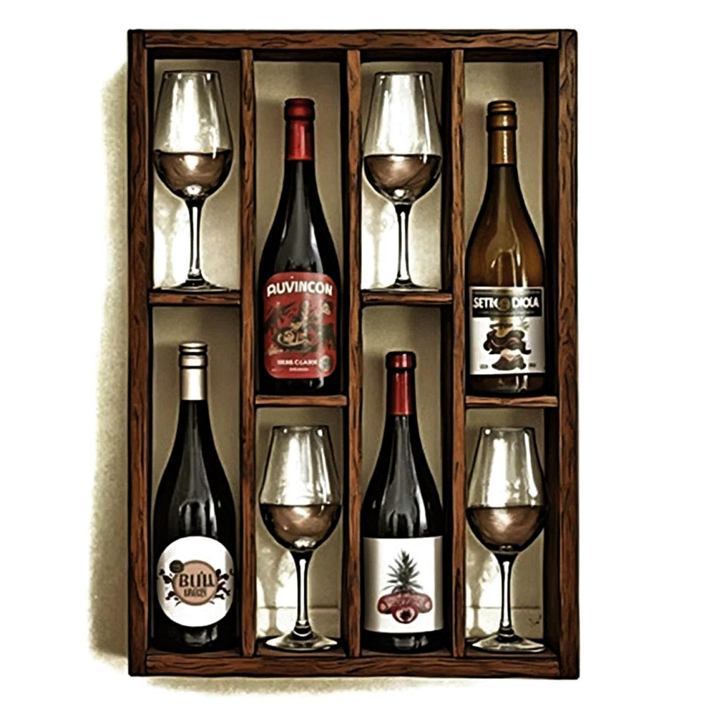 Настенная винная полка 