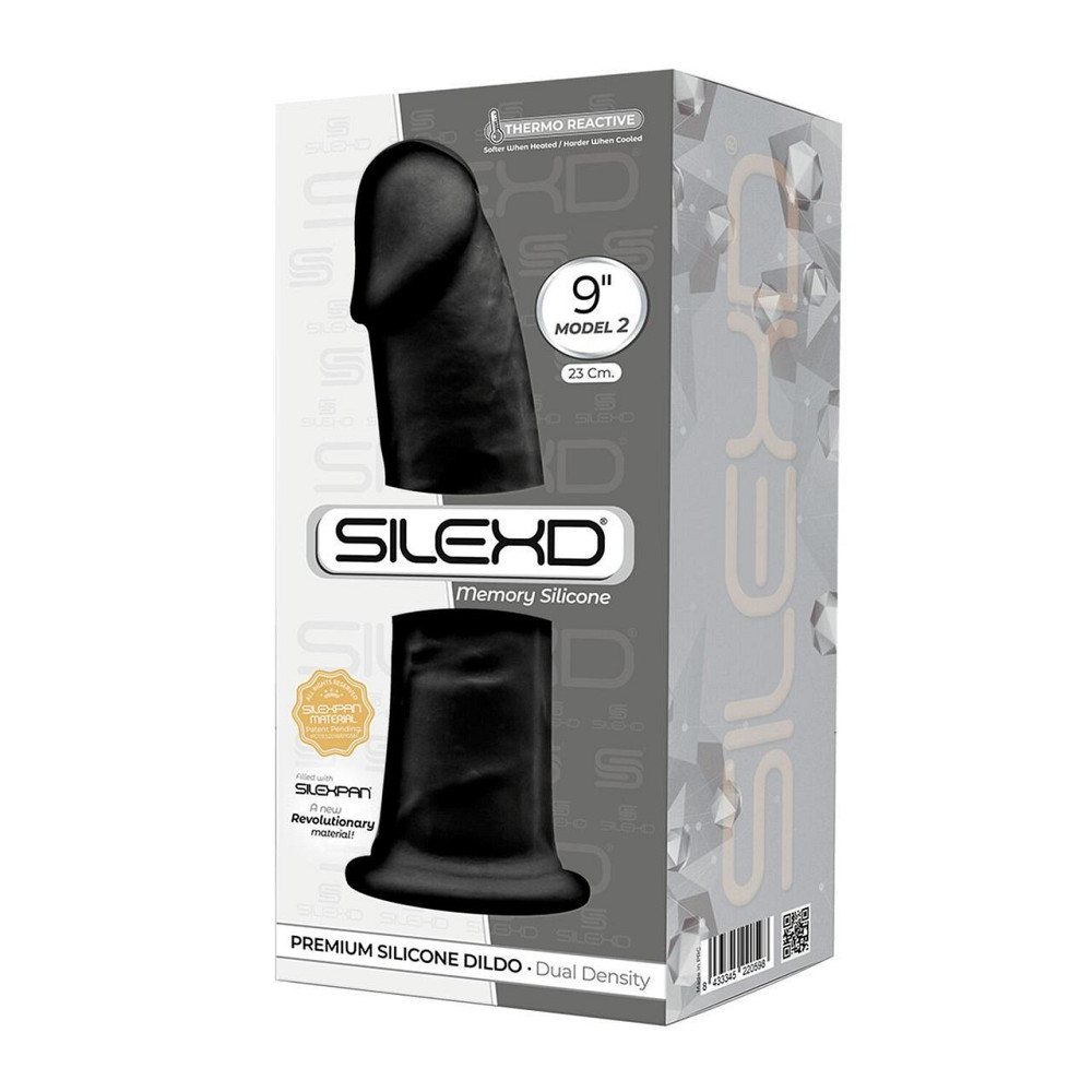 Фалоімітатор SilexD Oscar Black (MODEL 2 size 9in), двошаровий, силікон + Silexpan, діаметр 5,4см Sex Aura Київ - фото 4
