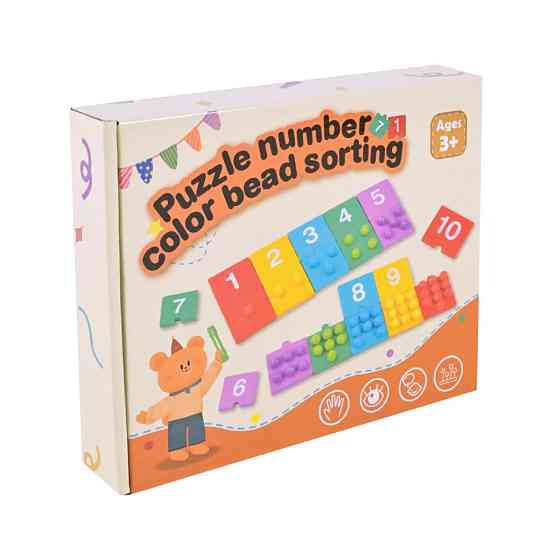 Дитяча дерев’яна іграшка "Цифри" C9412 пазли цифри, бусини Вінниця