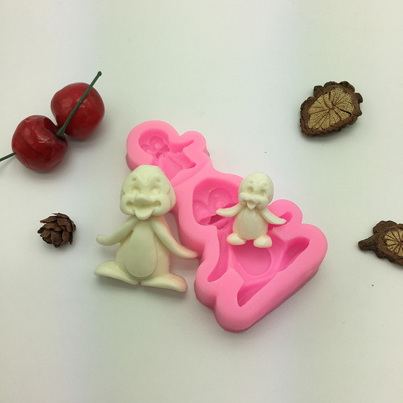 Молд силиконовый Пингвины 93 на 39 мм розовый Киев - изображение 6