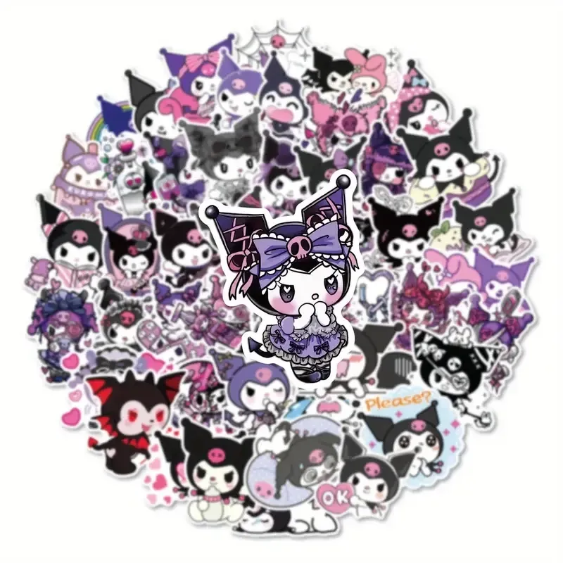Набір стікерів Kuromi 59 шт – кавайні наклейки Sanrio для декору Київ - фото 3