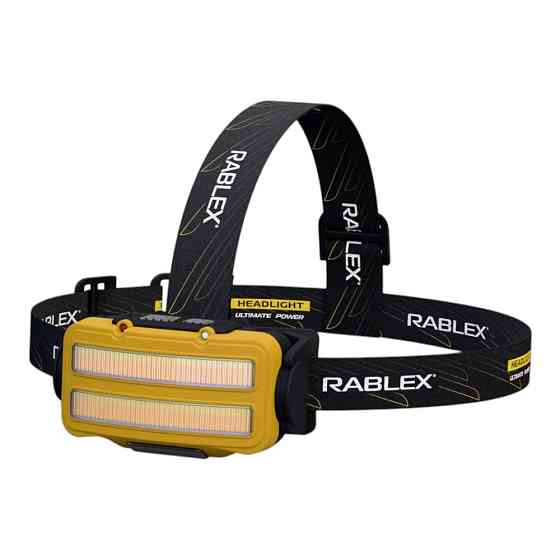 Налобний ліхтар Rablex RB979, жовтий + білий + червоний, 3хT6+4хCOB, Sensor, акум, Type-C Дніпро