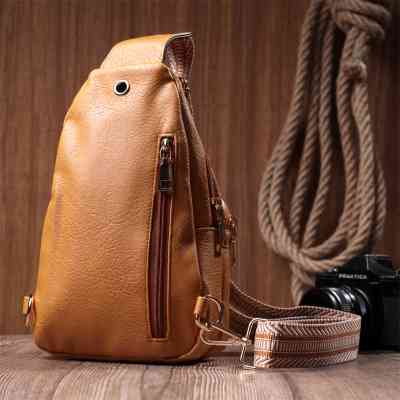 Сумка Vintage З отвором для навушників з екошкіри Жовта (22788) Вінниця