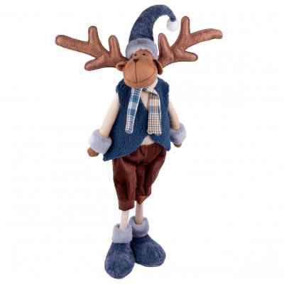 Новогодняя фигурка Novogod`ko Олень в синем жилете, 68 см (974644) Винница
