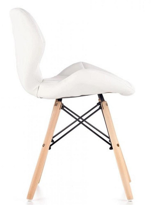 Крісло для кухні Bonro B-531 екошкіра сучасний стілець з м'яким сидінням Білий Київ - фото 4