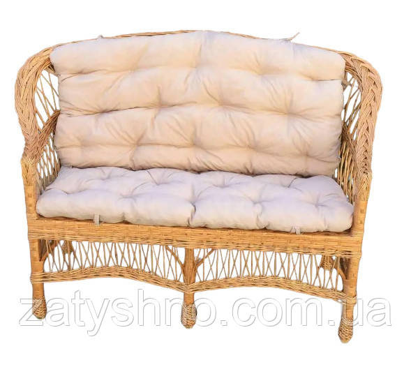 Диван плетений з накидкою кавовою Київ - фото 1