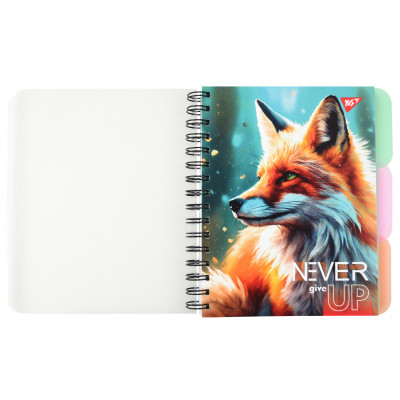 Блокнот Yes А5 Never give up 144 листа пластиковая обложка (681958) Винница - изображение 1