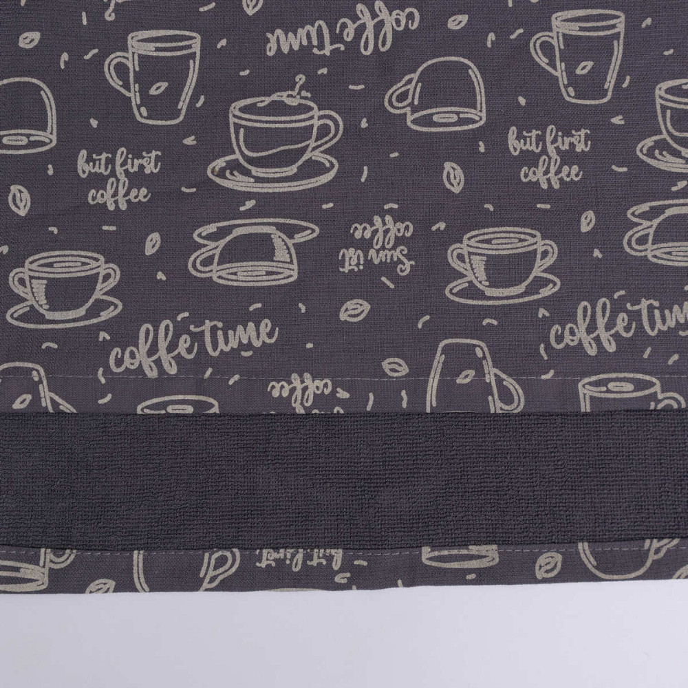 Махровий кухонний рушник Кава 40х60 см 300г/м2 GM Textile (Темно-сірий) Суми - фото 3