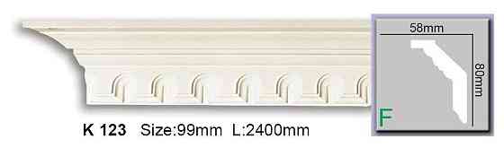 Карниз с орнаментом полиуретановый Harmony K 123 Днепр