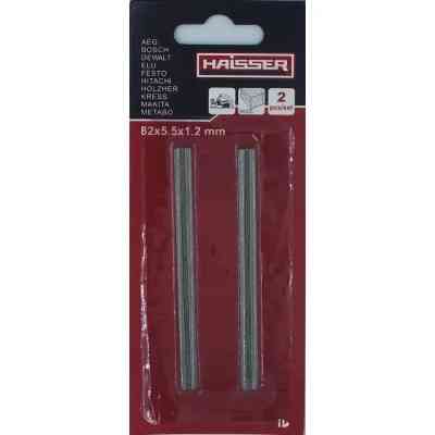 Полотно HAISSER для електрорубанка - 82x5.5x1.2мм, н-р 2шт (34809) Вінниця