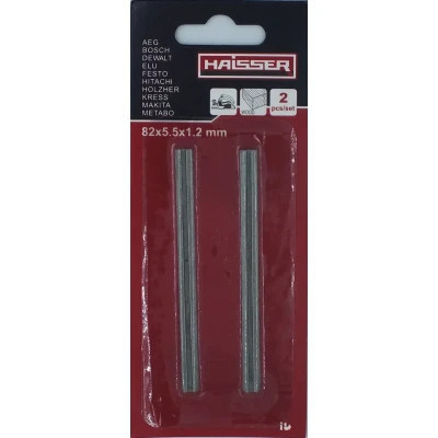 Полотно HAISSER для електрорубанка - 82x5.5x1.2мм, н-р 2шт (34809) Вінниця - фото 1