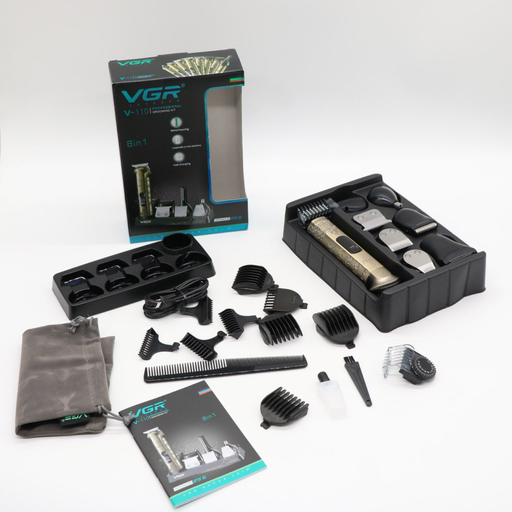 Аккумуляторная машинка для стрижки 8в1,с LED дисплеем,VGR V 110 SBR Киев - изображение 9