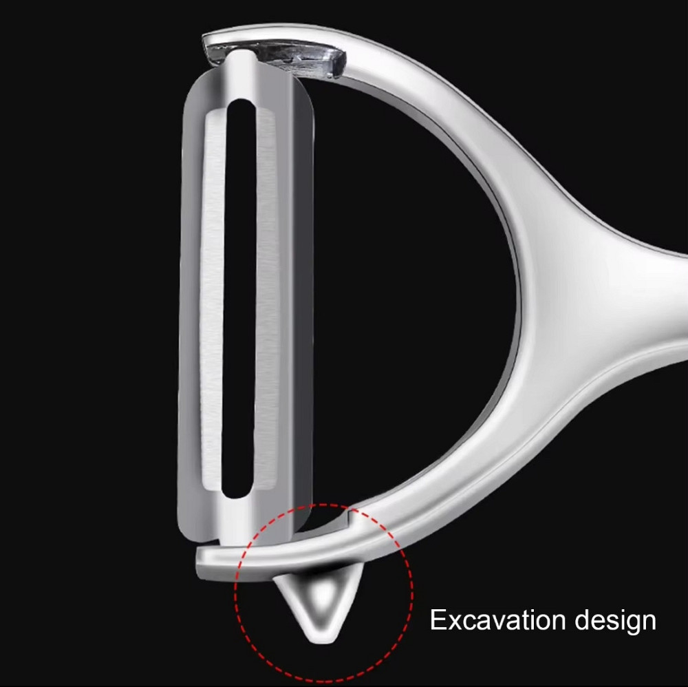 Овощечистка универсальная с нержавеющей стали 15 на 6,5 см салатовый Киев - изображение 3