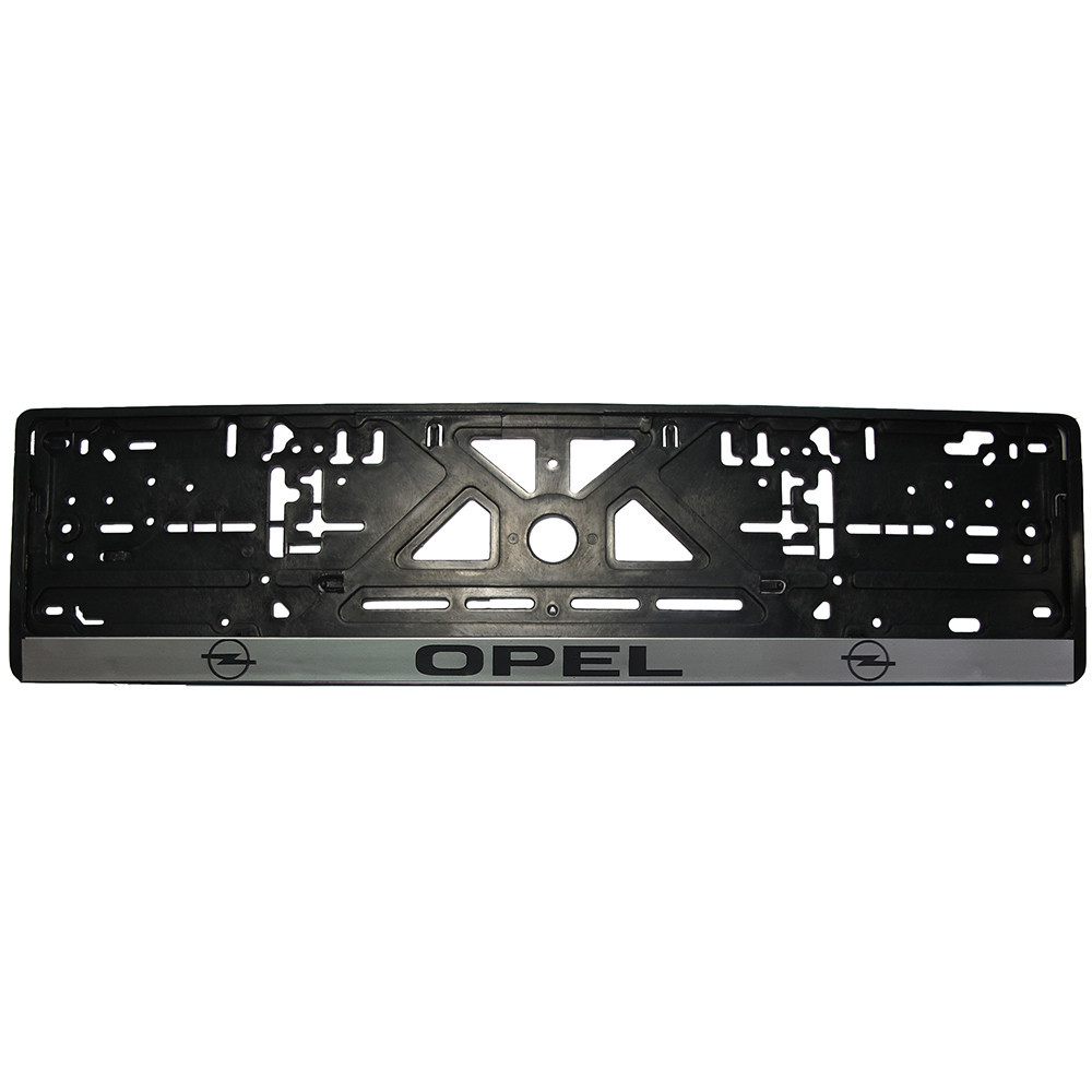 Рамка номерного знаку Opel пластик чорна 1шт Київ - фото 1