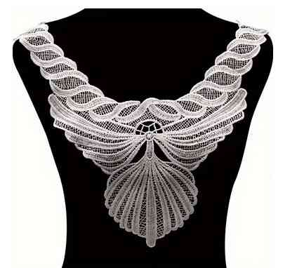 Аппликация ажурная нашивная белая Киев