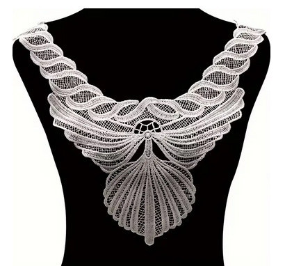 Аппликация ажурная нашивная белая Киев - изображение 1