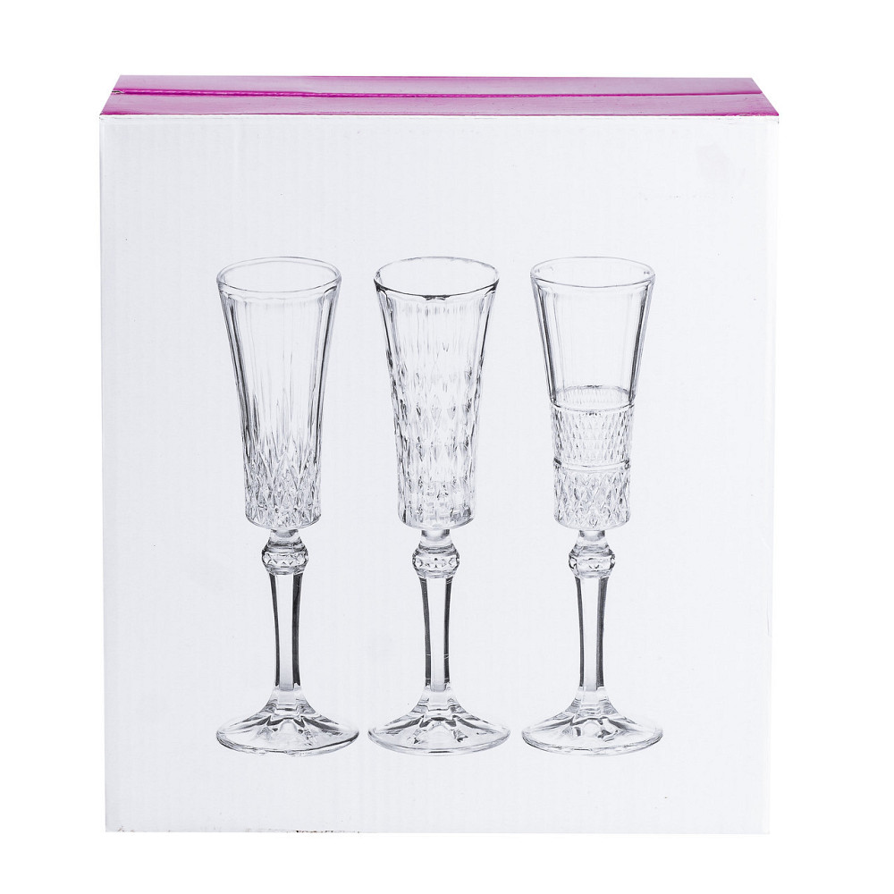 Келихи для шампанського на високій ніжці 6 штук HP51A Київ - фото 3