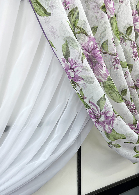 Кухонные шторки VR-Textil № 101к с подвязками разноцветные 330х170 см (52-1220) Киев - изображение 3