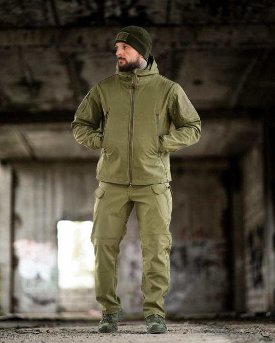Демисезонный тактический костюм софшел TIGER олива ПП8241 Одесса - изображение 1