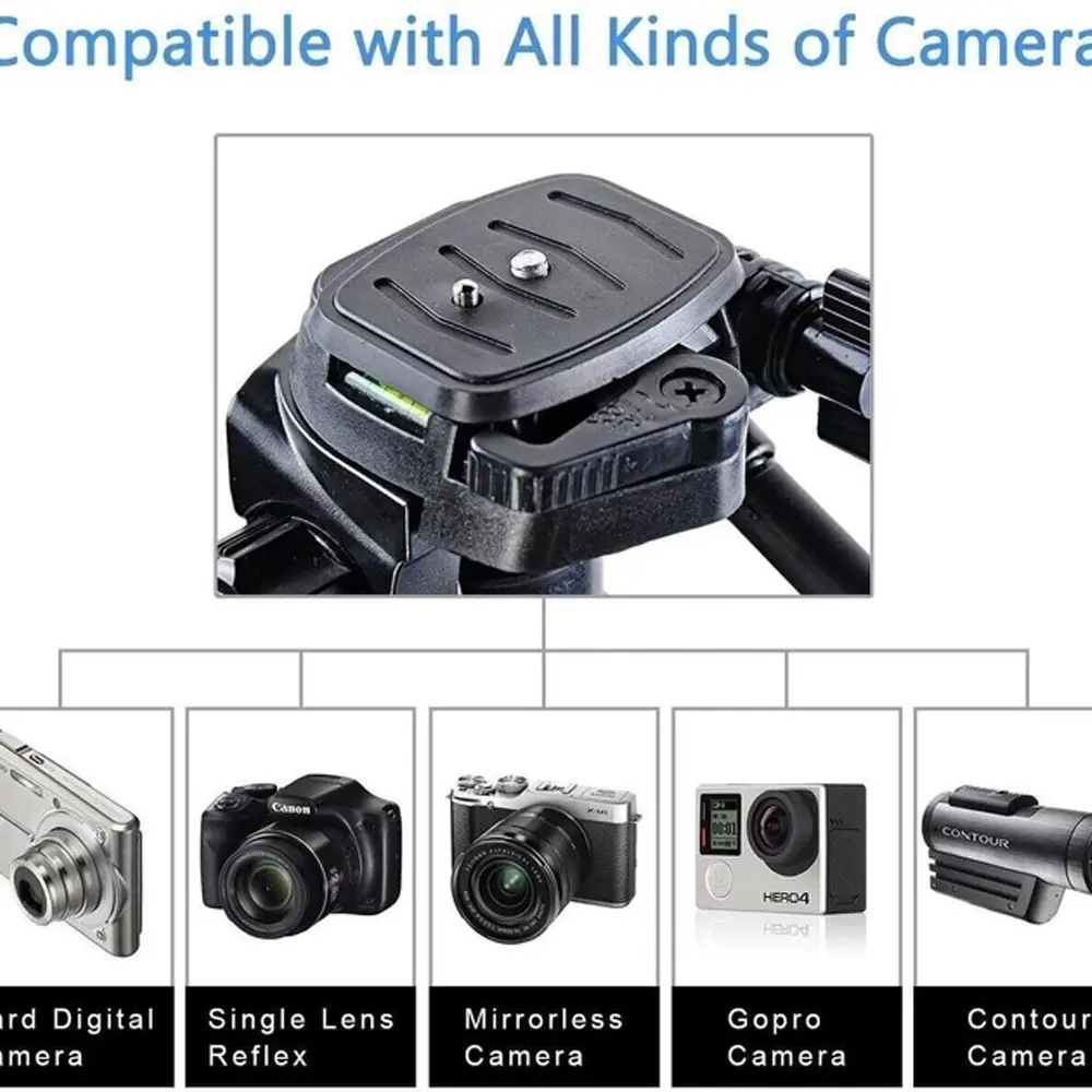 Штатив тренога NeePho NP-8820 не съемная площадка + держатель + чехол (56-150см) Черный Винница - изображение 8