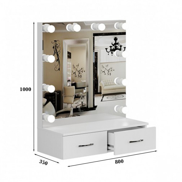 Дзеркало візажиста з поличкою без рамки U21 Київ - фото 4