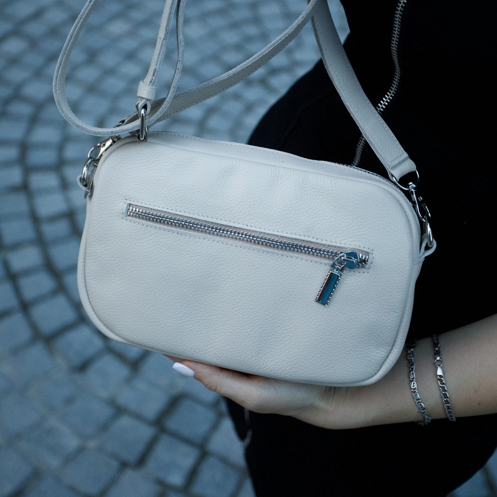 Сумка женская клатч через плечо кожаная повседневная бежевыйMasterSem Киев - изображение 2