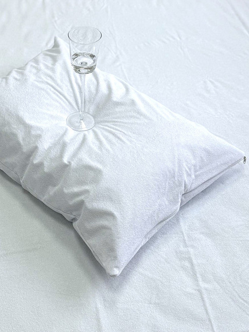 Ecotton Комплект Aqua-stop Ecotton Наматрацник полуторний 140х200 з наволочками 50х70 з гумкою Коломыя - изображение 5