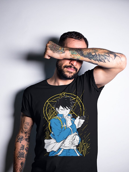 Футболка аниме Стальной алхимик оверсайз (S/M/L) Черний AnimeJ0322 Днепр - изображение 2