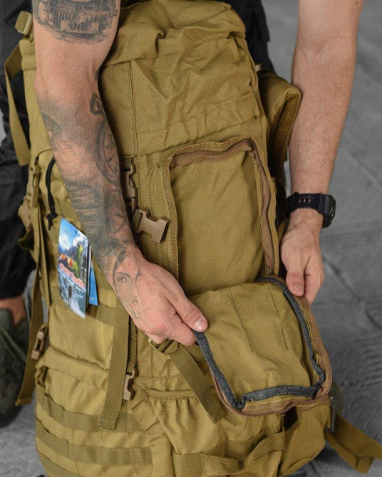 Рюкзак Over Earth 100л рамный cayot   ОР1238 Одеса - фото 6