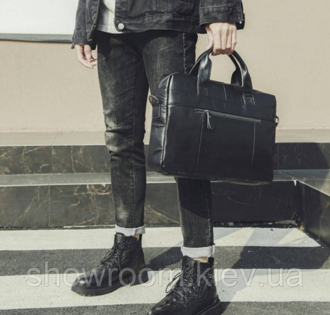 Мужская деловая кожаная сумка Leather Collection (377) Киев - изображение 5