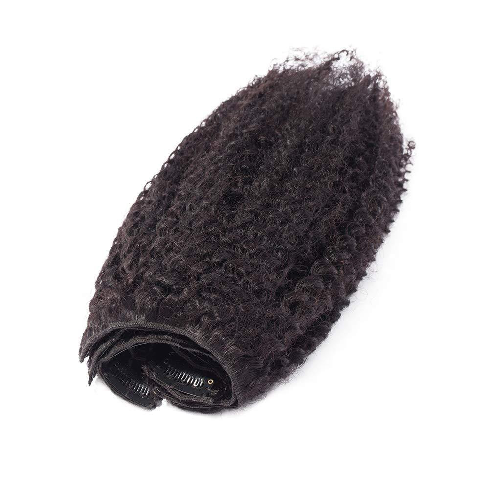 Накладні пасма з натурального чорного кучерявого волосся, стиль Афро, треси на шпильках-кліпсах для обʼєму, нарощування Київ - фото 5