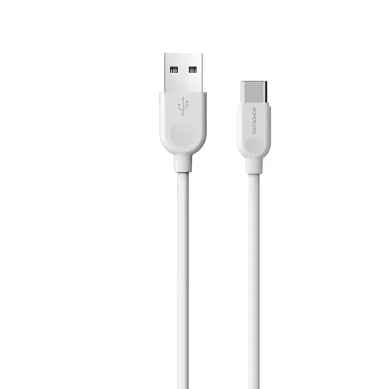 Кабель USB - Type C 2 м, 3 А, РВХ, прямі роз'єми, Borofone BX14 LinkJet, максимальний струм 3 А Київ