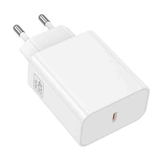 Мережевий зарядний пристрій BOROFONE BA109A Star single port PD40W charger (EU) White Одеса