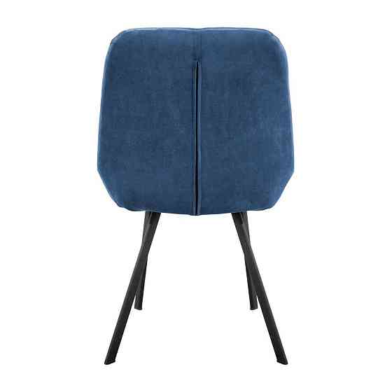 Стілець крісло м'який EmmyDesign Beatrice 65 плоскі ніжки Синій Київ